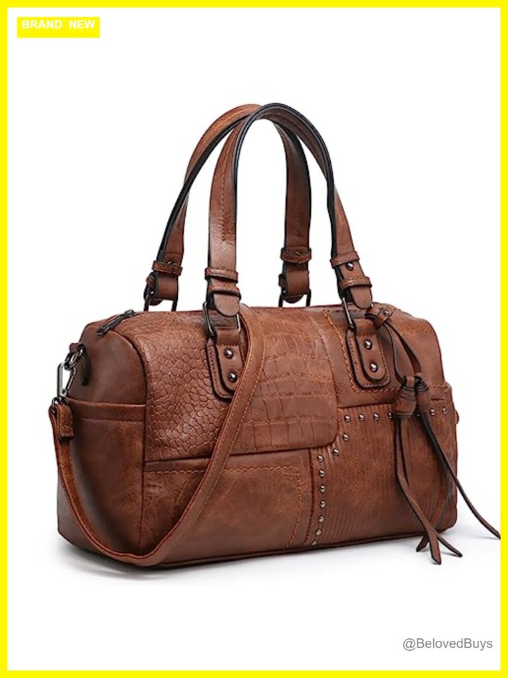 Women Vegan Leather Large Hobo Satchel Shoulder Bag